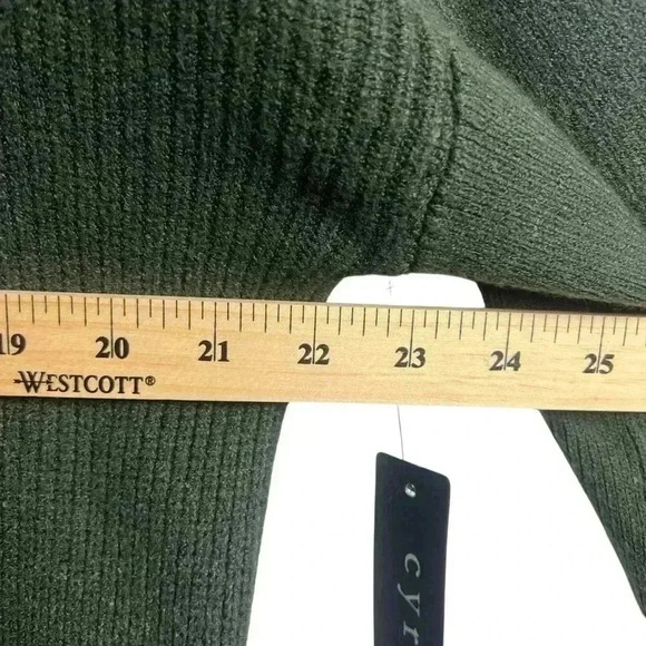 NWT Cyrus Knit Dark Green Pullover Cowl Neck Rayon  Sweater Womens Size Medium - Picture 11 of 14